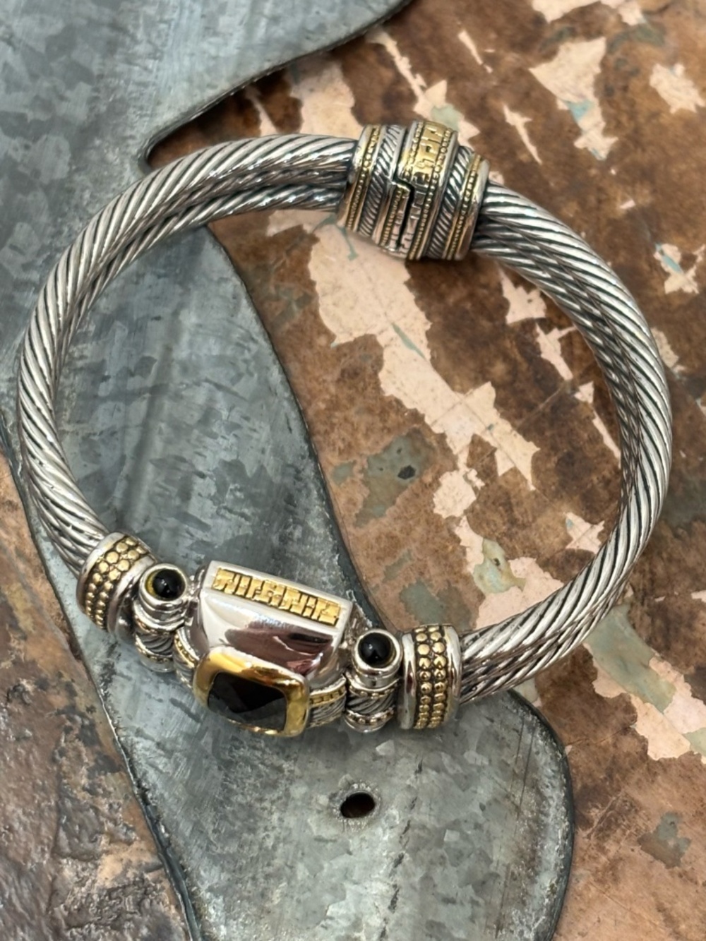 Cable Cuff Bracelet Silver - Picture 3 of 7